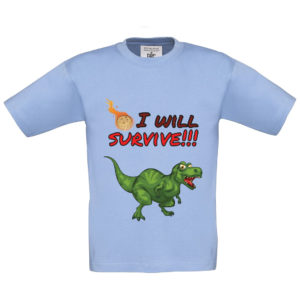 T-shirt enfant « I will survive » dinosaure