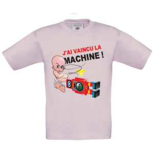 T-shirt enfant « J’ai vaincu la machine ! »