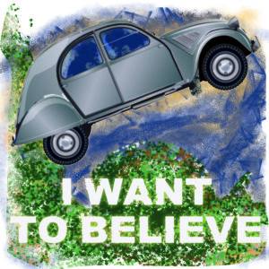 Magnet 2CV « I want to believe »