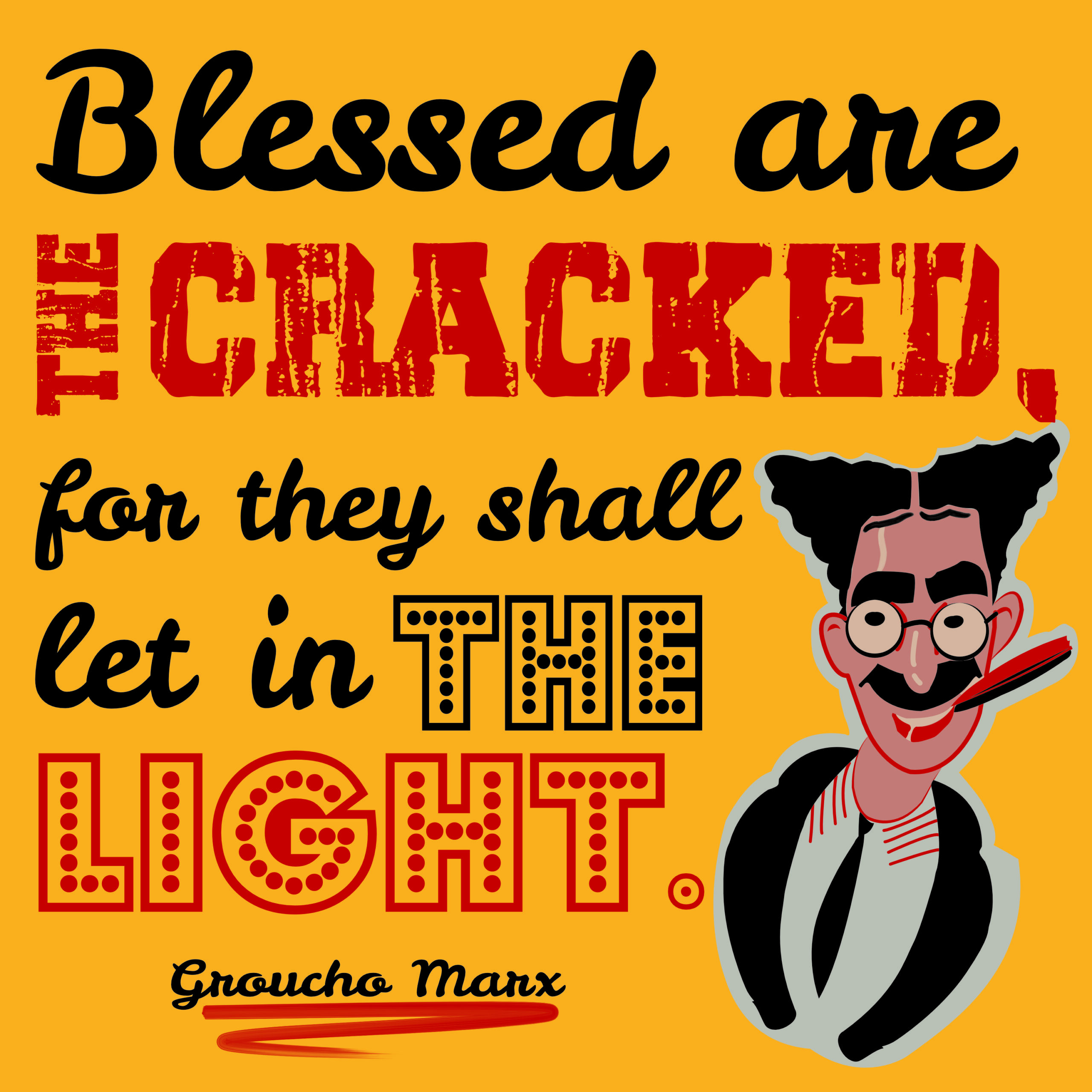 Magnet Groucho Marx Blessed Are The Cracked Le Frangotier