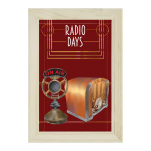 Cadre bois 10x15cm « Radio Days »